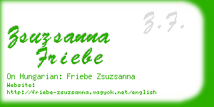 zsuzsanna friebe business card